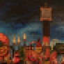 "Land Escape” (2012). 25,5 x 51 cm. Técnica mixta sobre tela. / Mixed media on canvas.